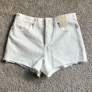 NWT: White Madewell Relaxed Denim Shorts